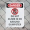 Signmission Do Not Climb In Or, 7 in W x Rectangle, Plastic OS-2PACK-DS-P-710-V-2097 - alternate 4